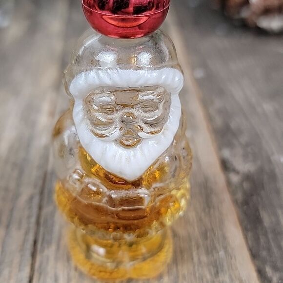 Vintage Avon " Jolly Santa " glass perfume bottle. - Picture 3 of 6